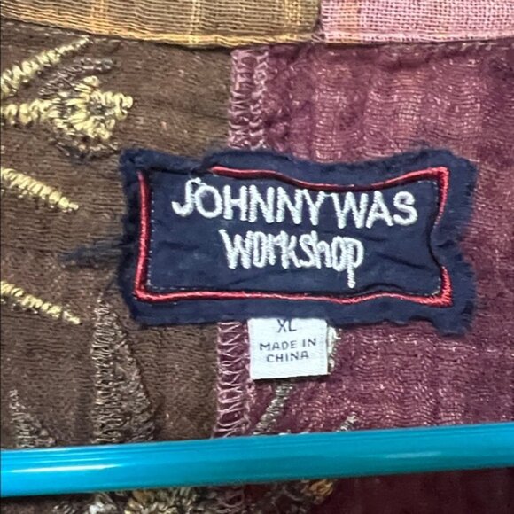 Johnny Was Multicolor Embroidered Plaid Shirt - Picture 2 of 4